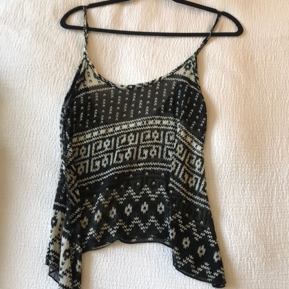 Brandy Melville navy and white patterned tank - Picture 1 of 2